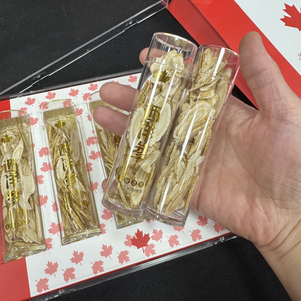 今天货源 大量花旗参礼盒 伴手礼 /