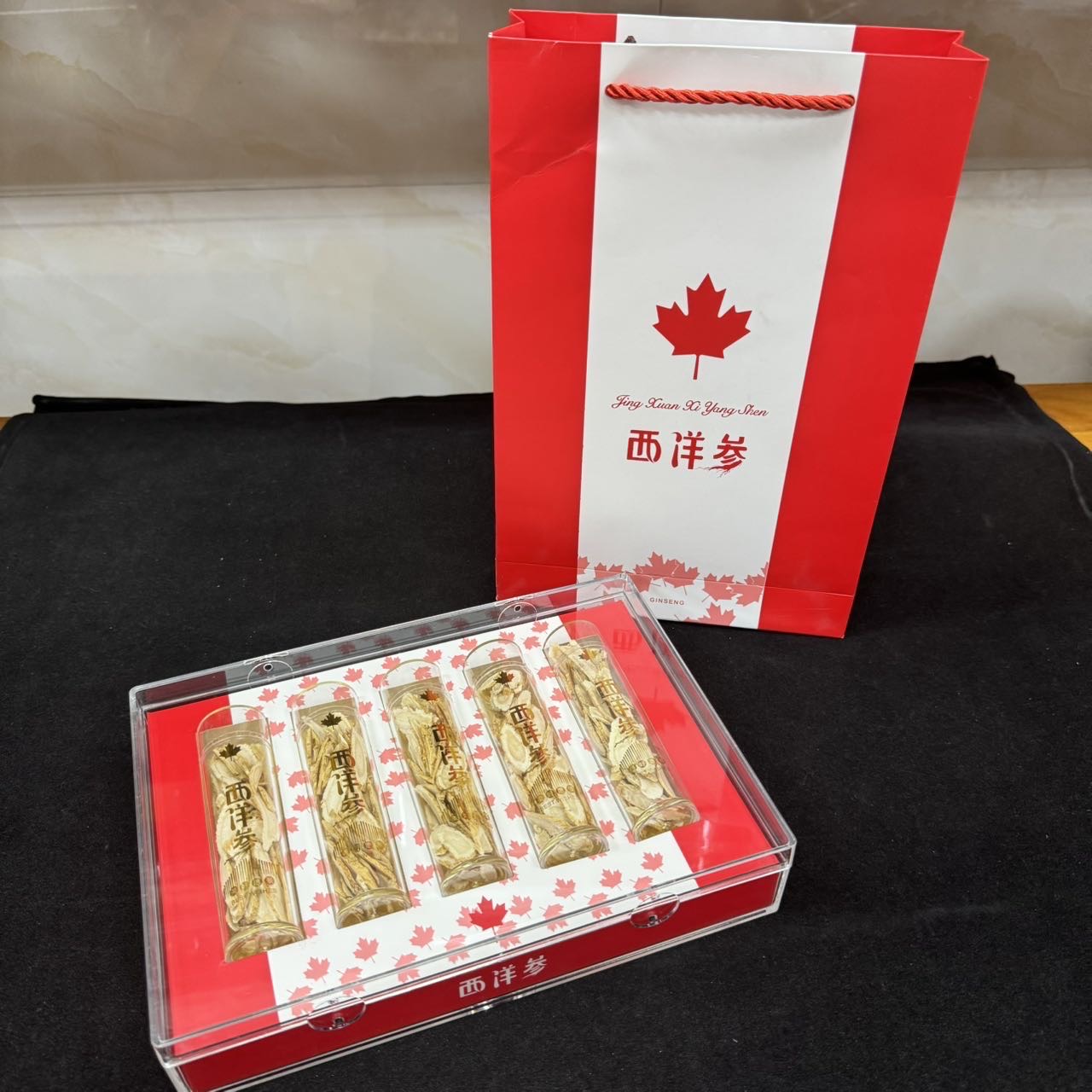 今天货源 大量花旗参礼盒 伴手礼 /