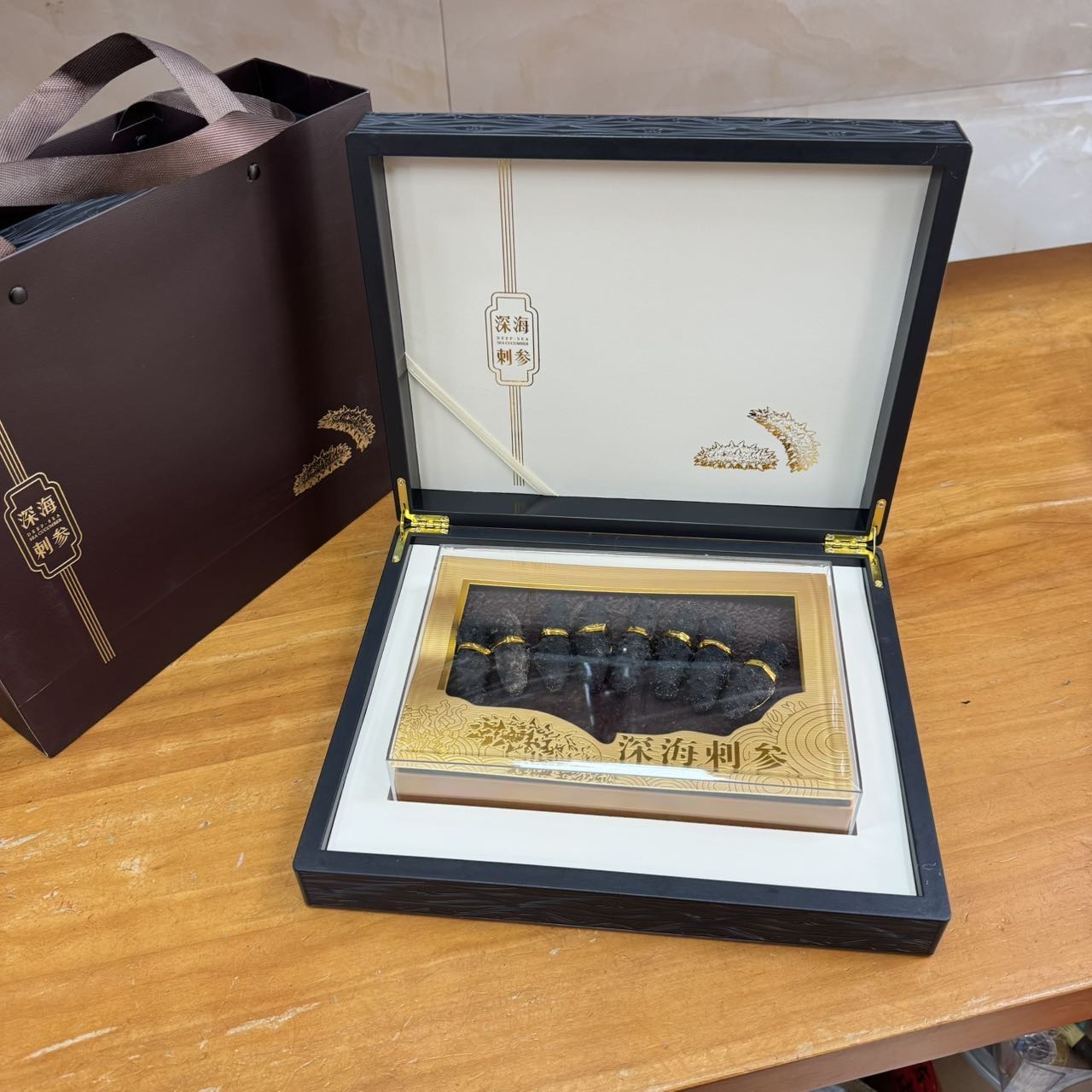 今天货源 大量淡干海参礼盒 /